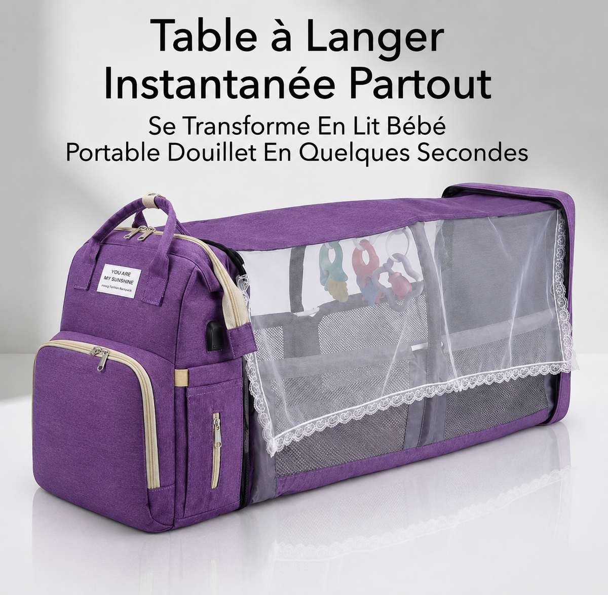 Nomade™ - Sac à dos à langer avec lit bébé intégré
