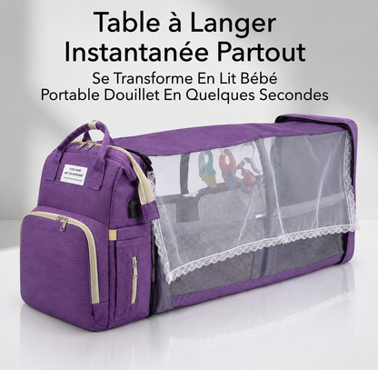 Nomade™ - Sac à dos à langer avec lit bébé intégré