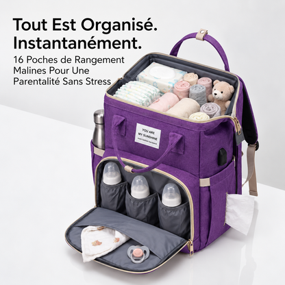 Nomade™ - Sac à dos à langer avec lit bébé intégré