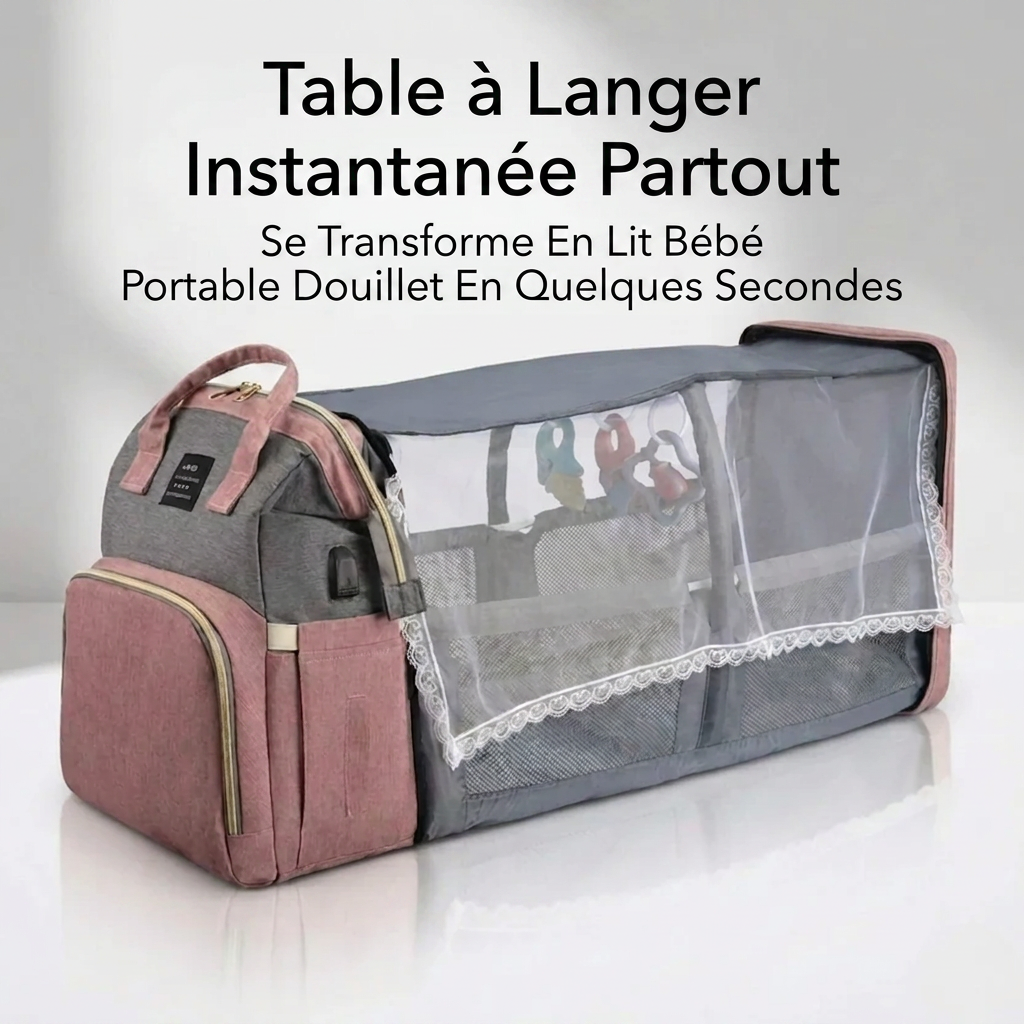 Nomade™ - Sac à dos à langer avec lit bébé intégré