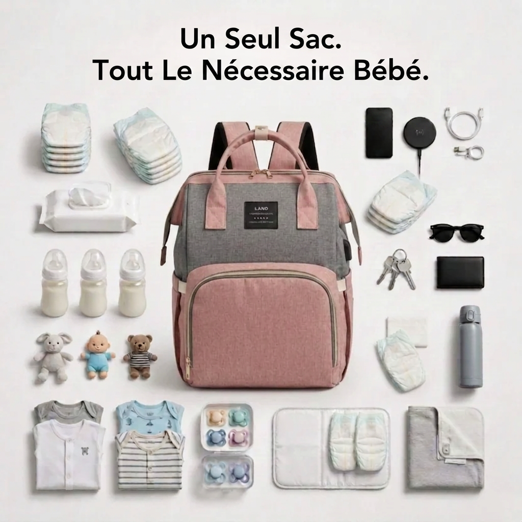 Nomade™ - Sac à dos à langer avec lit bébé intégré